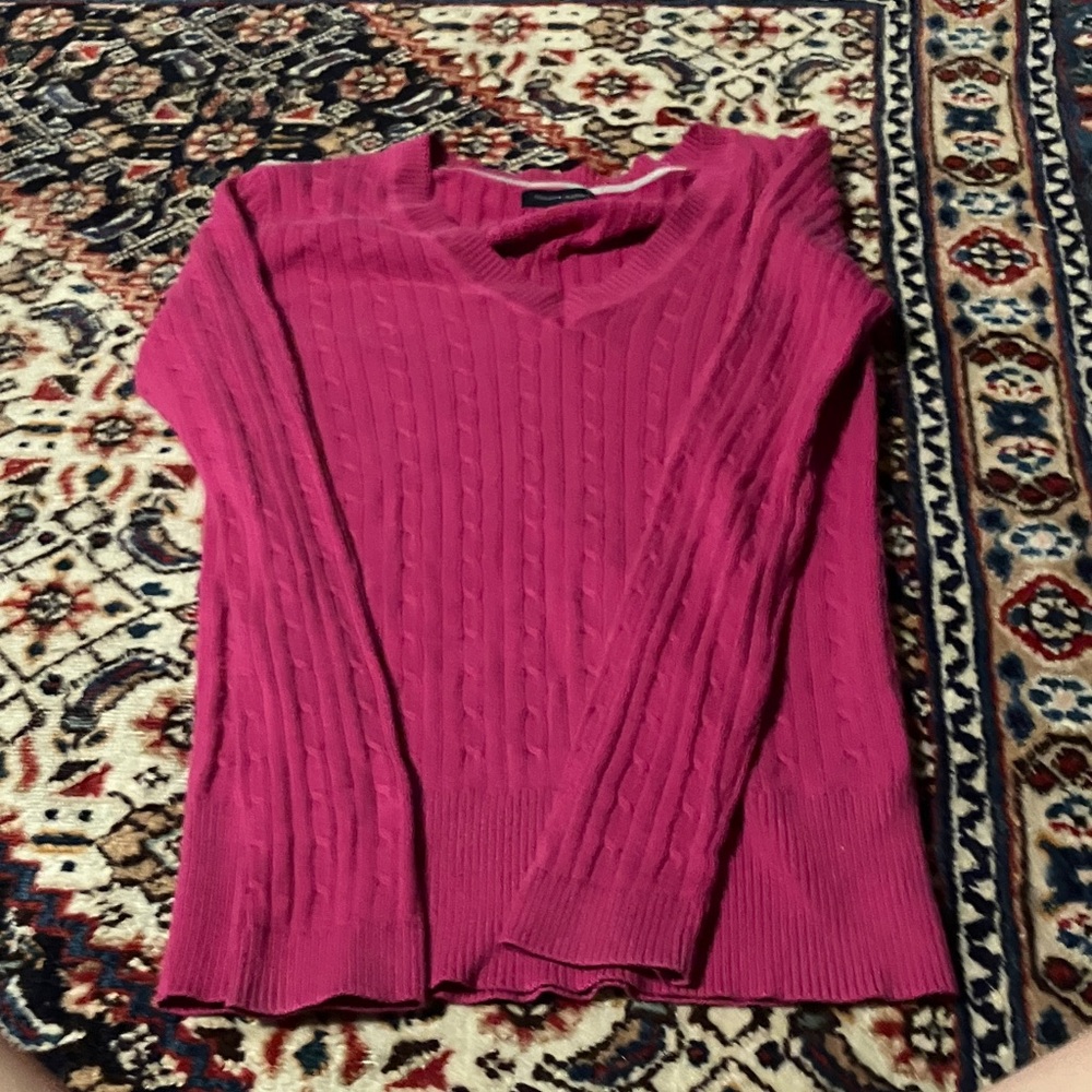 hot pink tommy hilfiger sweater